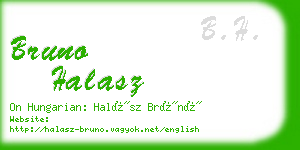 bruno halasz business card